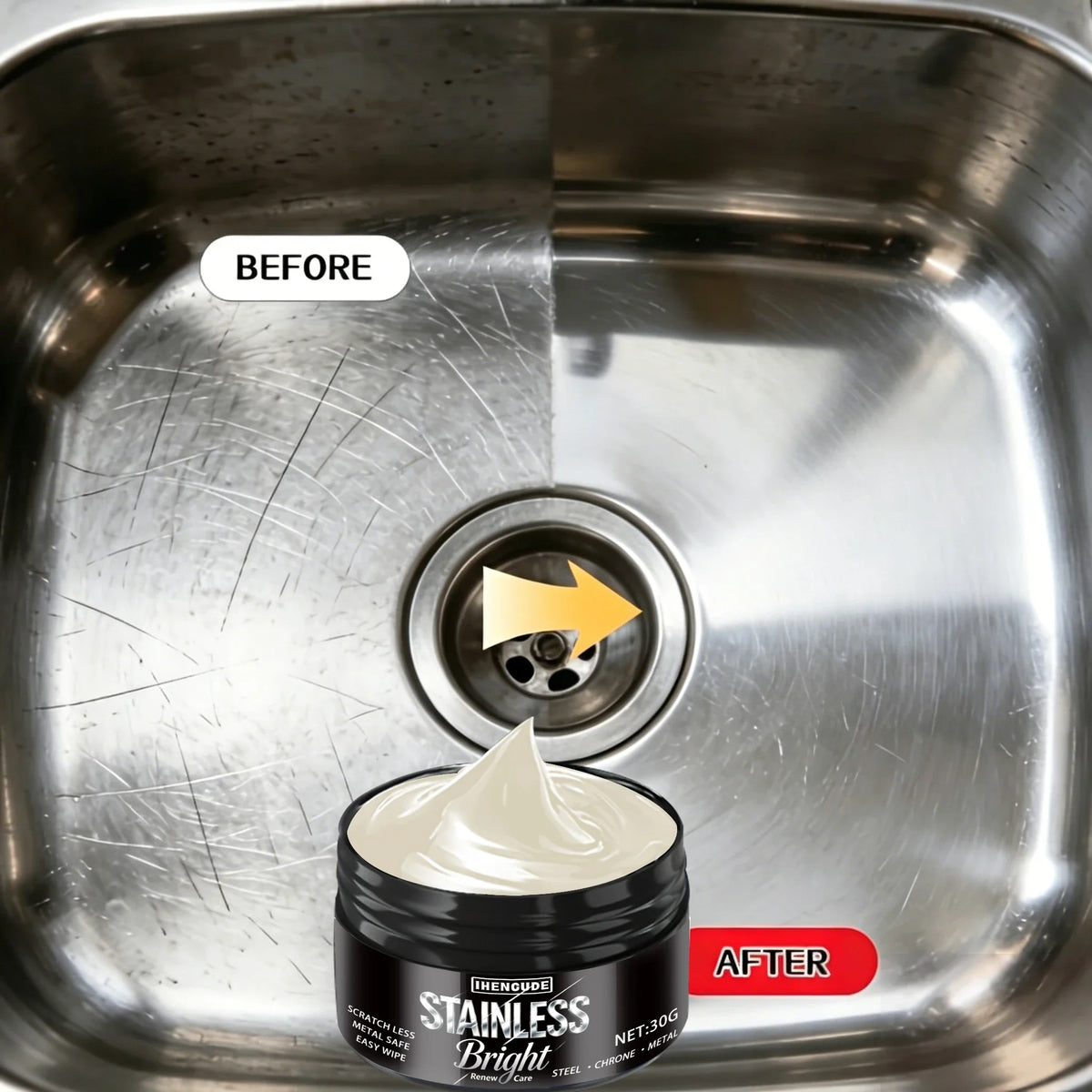 Stainless Steel Scratch Repair Paste – Polish & Restore