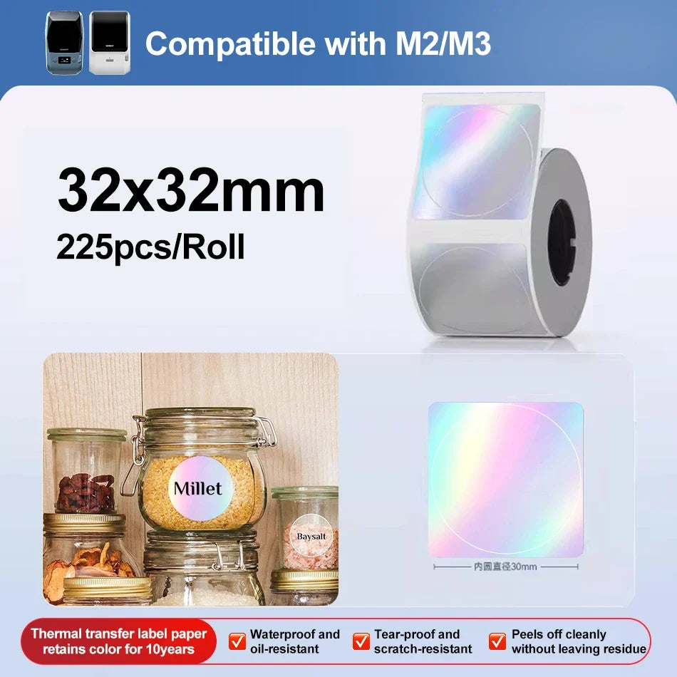 NIIMBOT M2 Heat Transfer Label Paper Rolls – Waterproof Tags