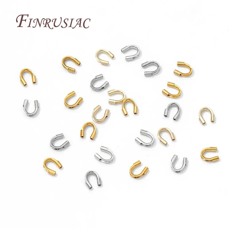 18K Gold Plated End Caps & U-Shape Wire Protectors | Jewelry