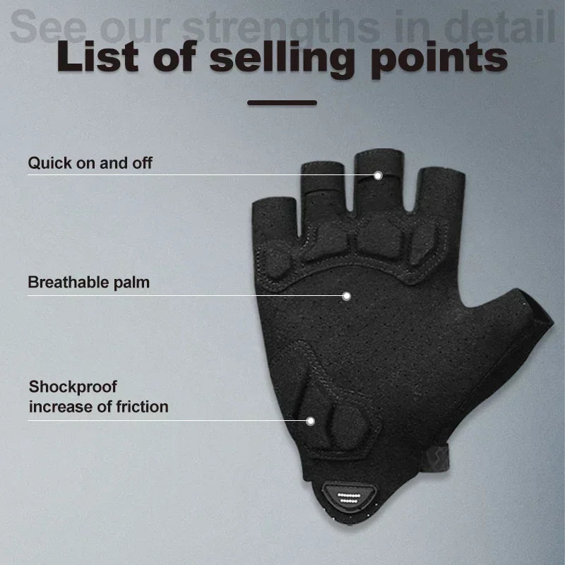 X-TIGER Half Finger Cycling Gloves | Unisex MTB Bike Gloves