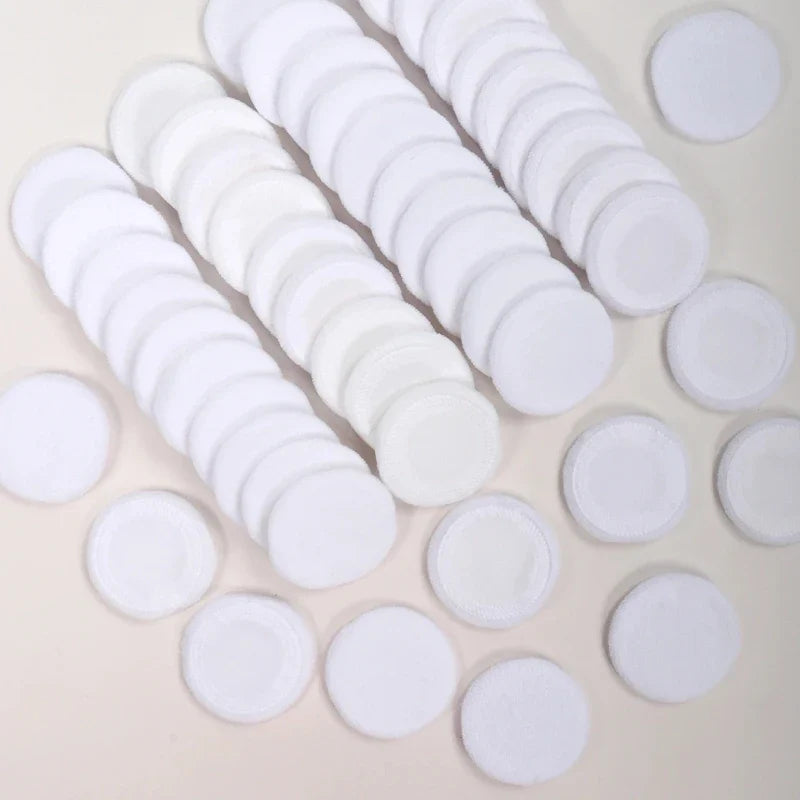 Round White Powder Puffs for Setting & Base Makeup – 2 to 20 Pcs