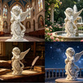 3D Printed Angel Wings Figurine | Minimalist Home Decor Statue