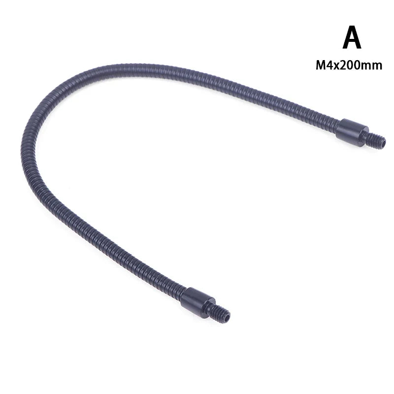 M4 Flexible Gooseneck Microphone Hose – Black & Silver, 10–40cm