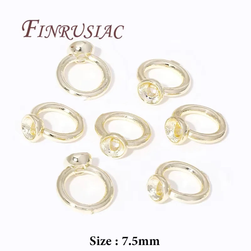 18K Gold Plated Brass Cord End Beads – 4mm DIY Jewelry Findings