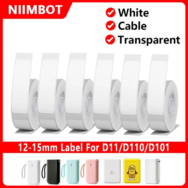 Niimbot Thermal Labels for D11 D110 D101 – Waterproof UV Stickers