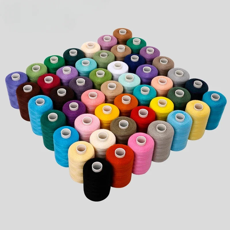49-Color Polyester Sewing Thread Set – 1000 Yards Per Spool