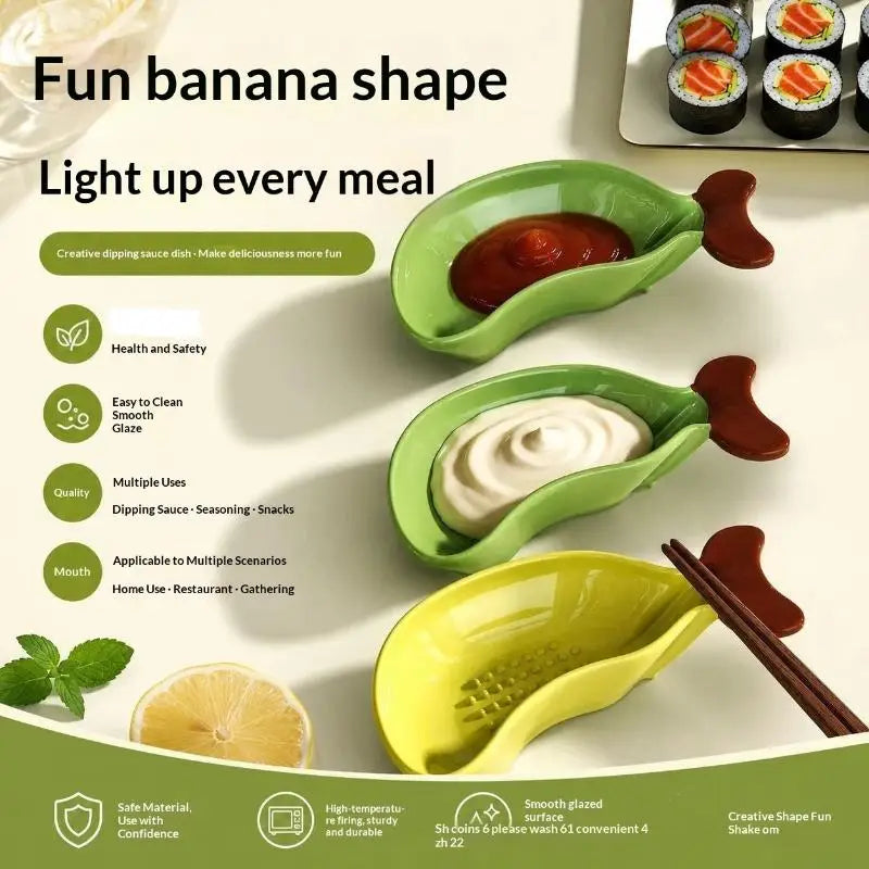 Fish-Shaped BPA-Free Seasoning Dish & Grinding Plate | JETTING