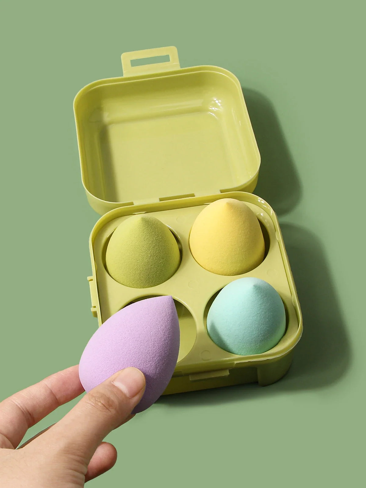 4PCS Soft Makeup Sponge Set – Beauty Egg & Powder Puff