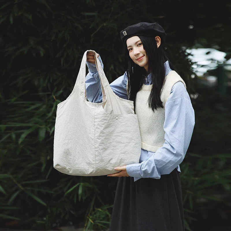 Women's Large Nylon Shoulder Crossbody Tote Bag for Work