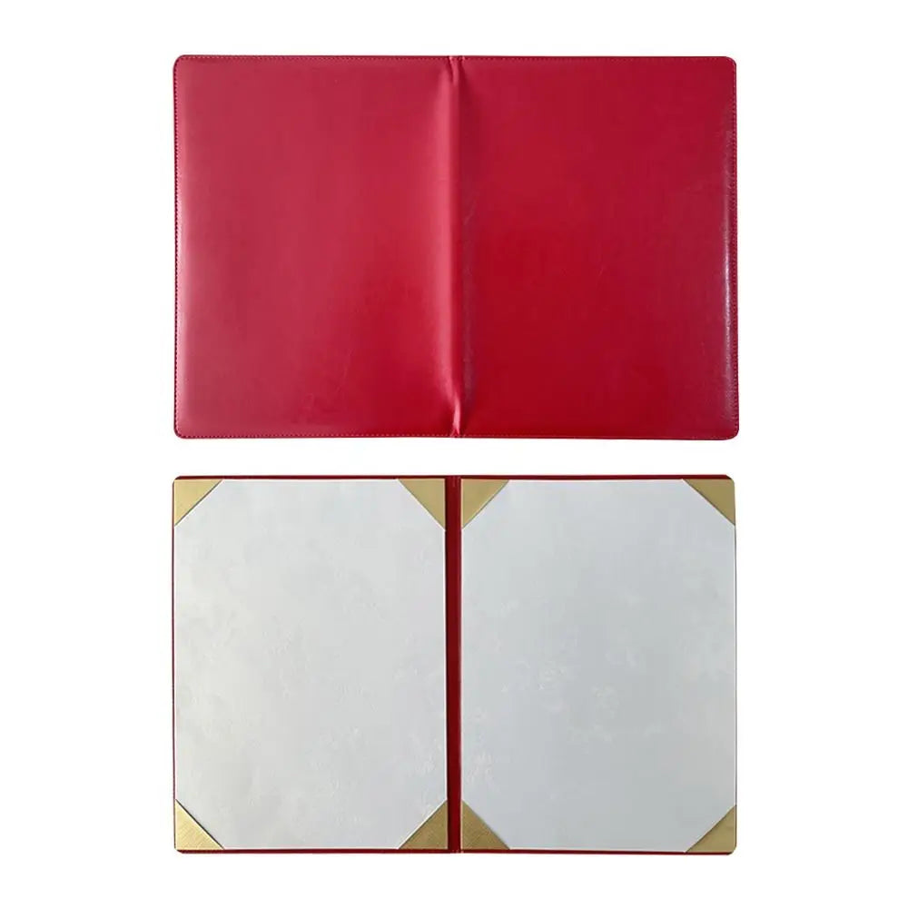 PU Leather Hardcover Document Folder A3/A4 Certificate Cover