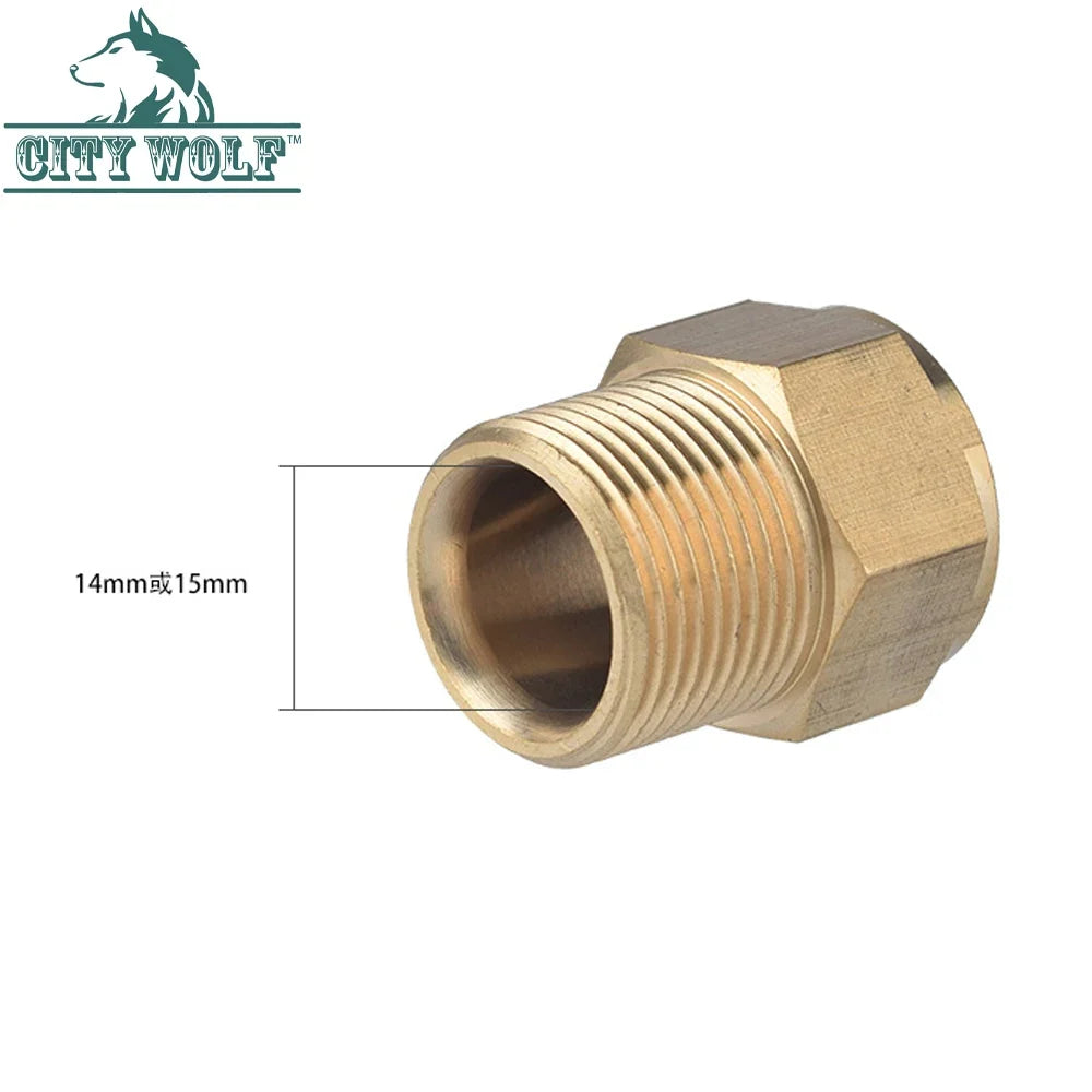 M22 Brass Pressure Washer Adapter – M22/14 to M22/15 Connector