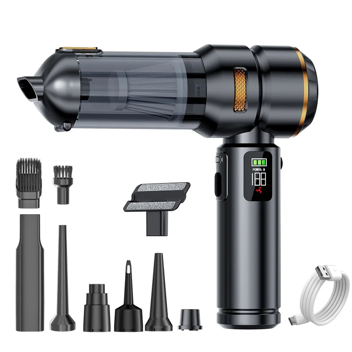 Raugee 17000Pa Cordless Handheld Vacuum & Air Duster 100W
