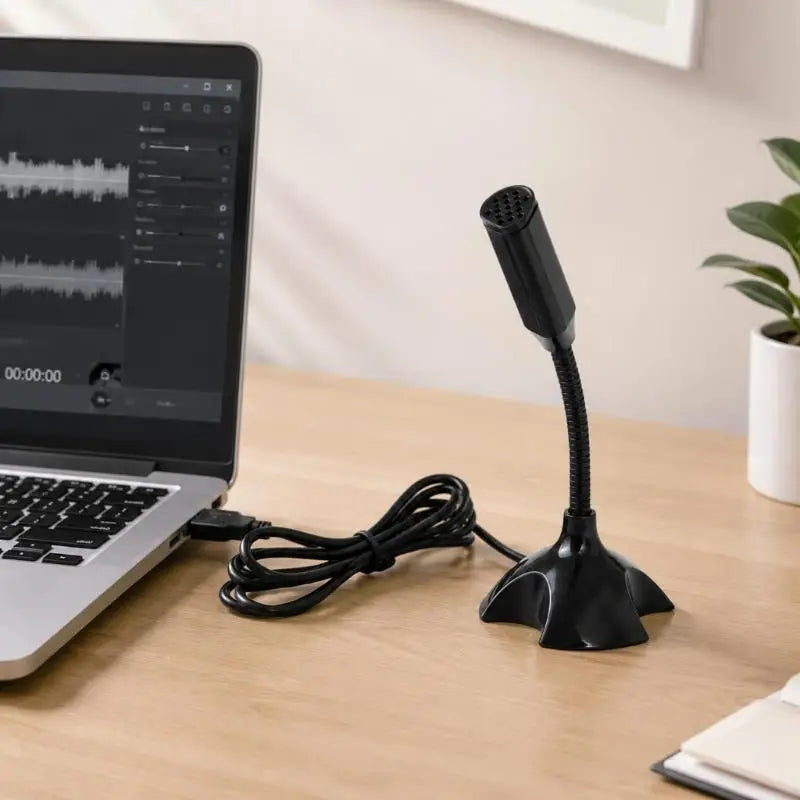 USB-A Desktop Condenser Microphone | Flexible Gooseneck