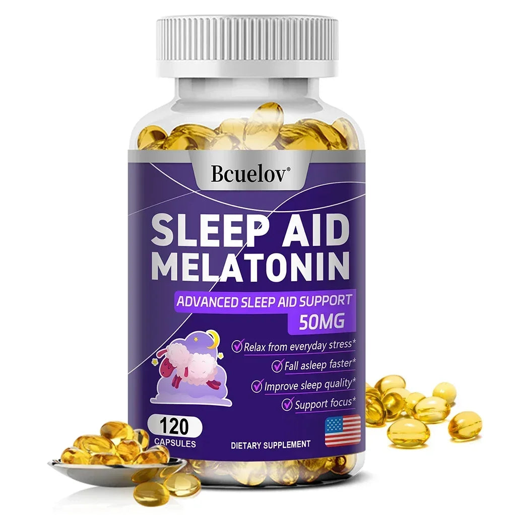 Melatonin Capsules + L-Theanine | Vegan, Non-GMO, Gluten Free