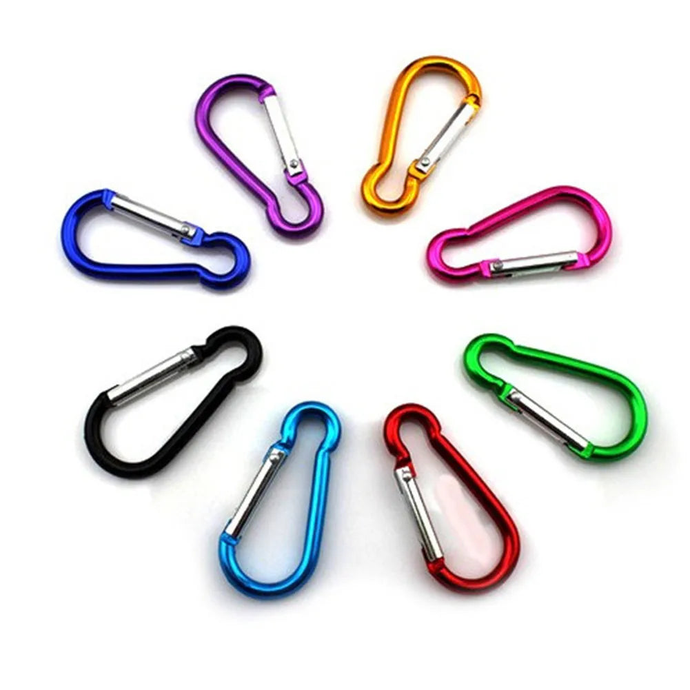 10-Pack Aluminum Carabiner Clips – Camping & Outdoor Snap Hooks