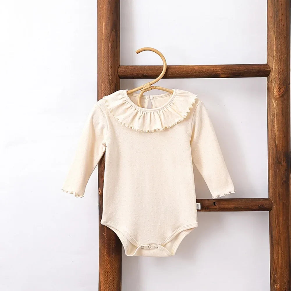 Pure Cotton Baby Girl Bodysuit – Seamless Breathable Summer