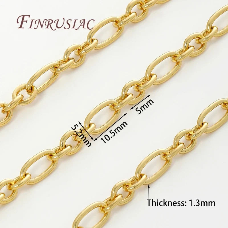 18K Gold Plated Brass Chain – DIY Necklace Jewelry Making