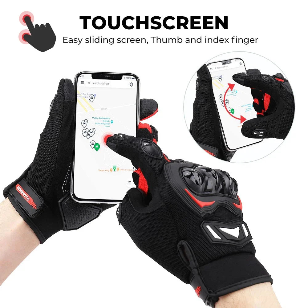 KEMITOUR Summer Motorcycle Gloves Touch Screen MTB Unisex
