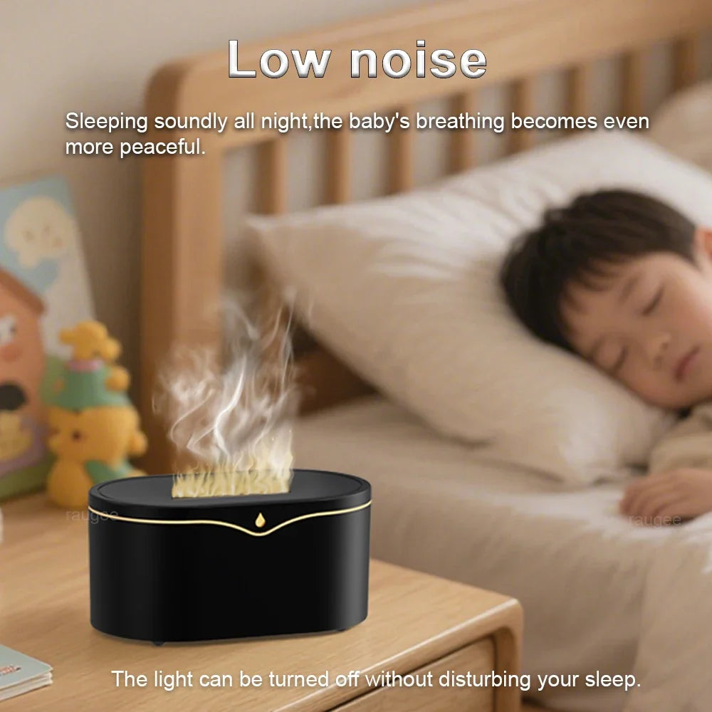 Raugee Flame Aroma Diffuser – USB Mini Essential Oil Humidifier