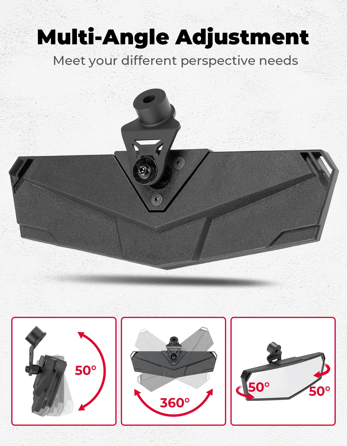 CFMOTO UFORCE ZForce 950 Center Rear View Mirror Top Mount