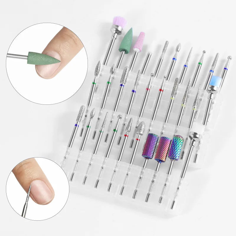 Tungsten Carbide Nail Drill Bit Set – Cuticle & Polishing