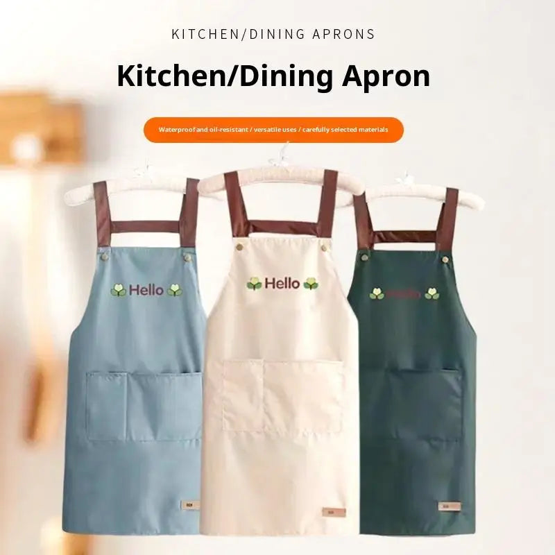 Waterproof Kitchen Apron with Pockets – Men & Women