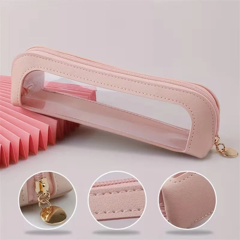 Transparent Makeup Brush Bag – Large Capacity Organizer