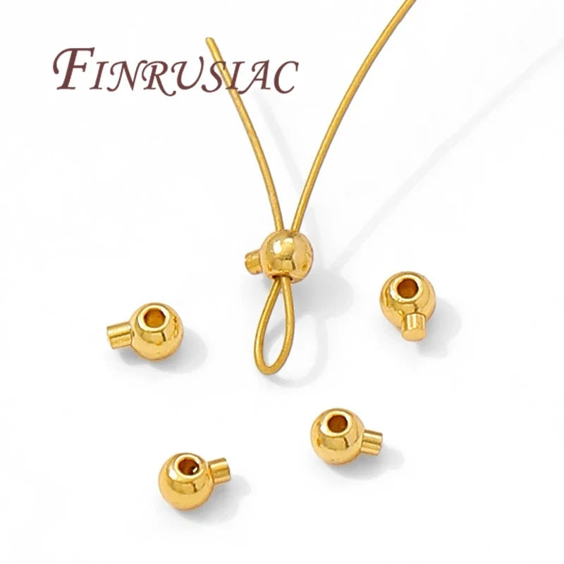 18K Gold Plated Crimp End Beads 2.5mm 3mm | Jewelry Making