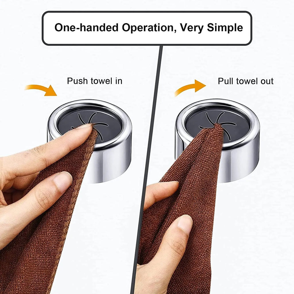 3-Pack Drill-Free Dishcloth Wall Clips | Kitchen Towel Hook